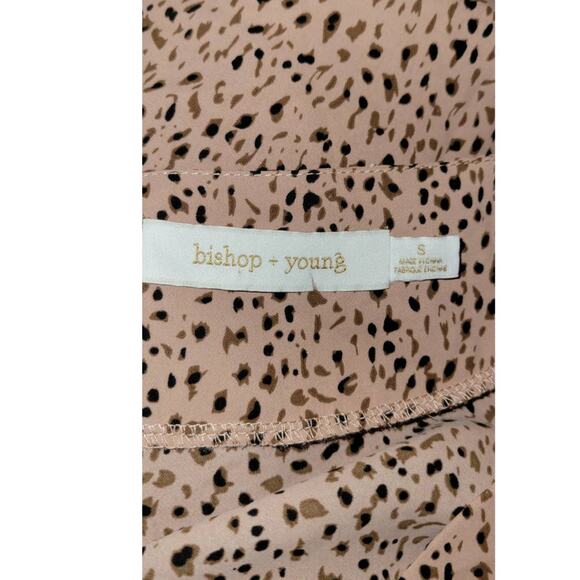 New Anthropologie Sleek Ruched Blouse by Bishop + Young $120 SMALL Pink - Picture 4 of 4